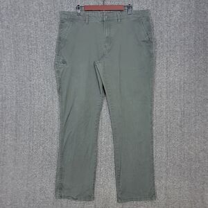Weatherproof Pants Mens 39x32* Green Mid Rise Straight Leg Utility Chino